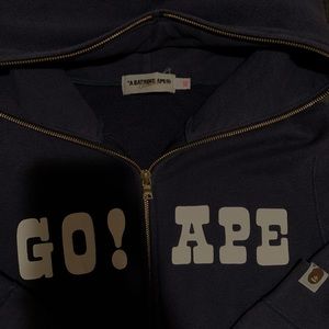 Authentic full zip bape hoodie